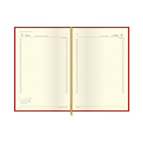 Classic B5 napi zöld határidőnapló - 2026