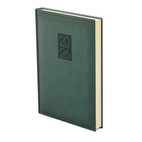 Classic A5 napi zöld határidőnapló - 2026