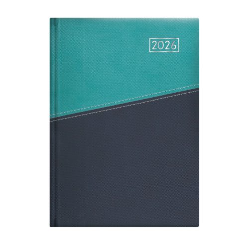 Duplex A5 napi türkiz-kék határidőnapló - 2026