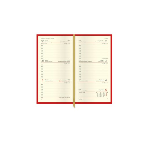 Duplex álló zsebnaptár lila-szürke - 2026