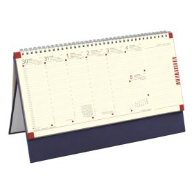   Jegyzettömbös asztali naptár kék álló táblával - 2026