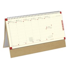   Jegyzettömbös asztali naptár bézs álló táblával - 2026