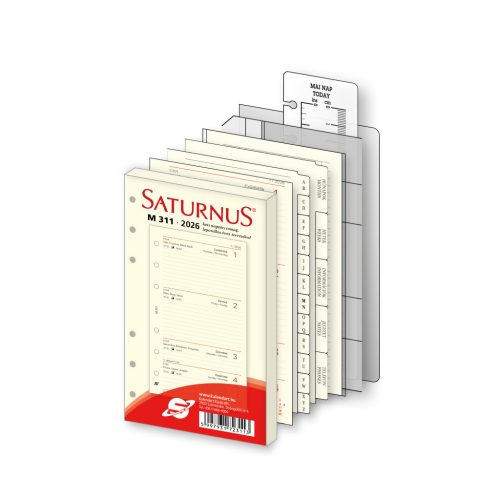 M223 Saturnus kalendárium barna műbőr - 2026