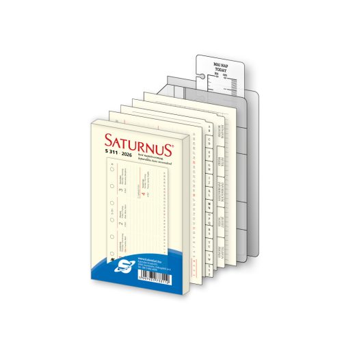 S216 Saturnus kalendárium világoskék bőr - 2026