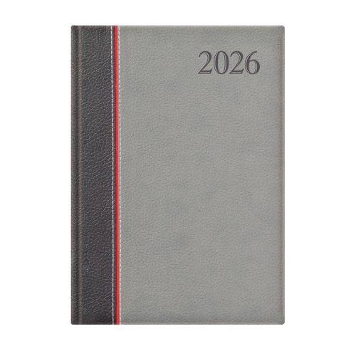 Groovy B5 heti határidőnapló antracit-piros-szürke - 2026