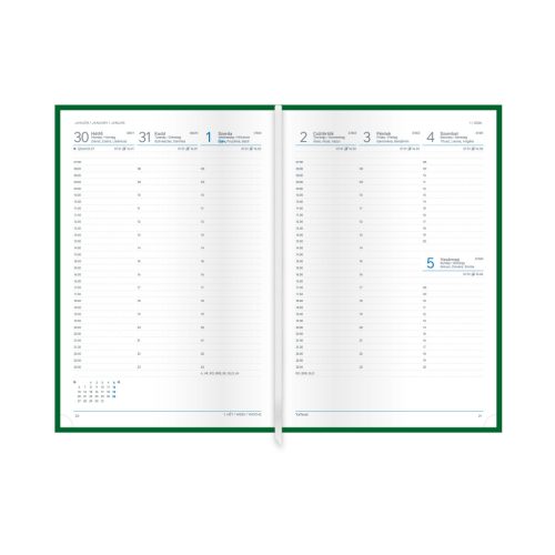 Groovy B5 heti határidőnapló antracit-piros-szürke - 2026