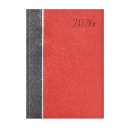 Groovy B5 heti határidőnapló antracit-ezüst-bordó - 2026