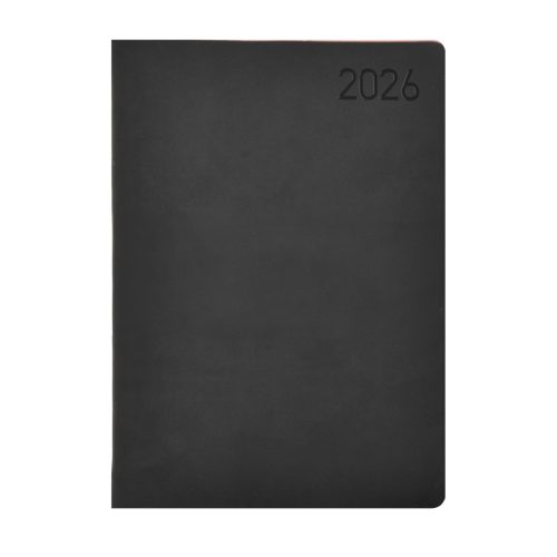 Madeira B5 heti határidőnapló fekete-bordó - 2026