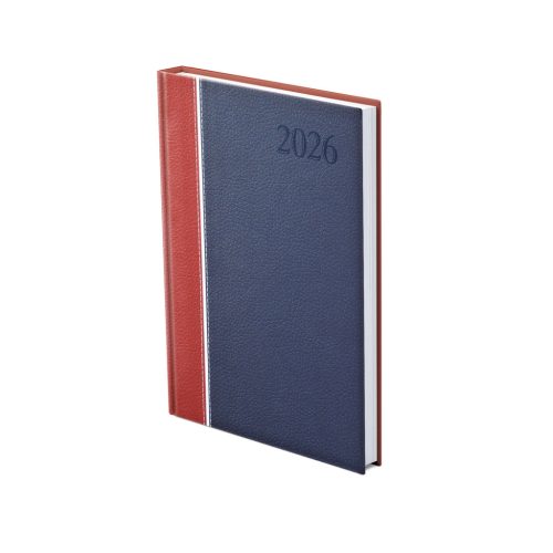 Groovy A5 heti határidőnapló bordó-fehér-kék - 2026