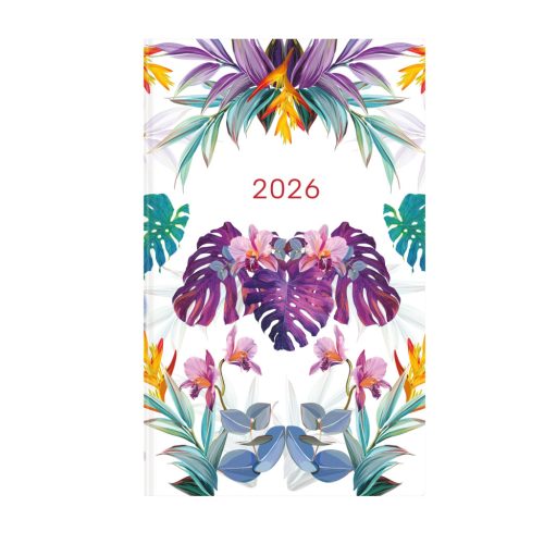 Joy keskenyített A5 heti határidőnapló pálma - 2026