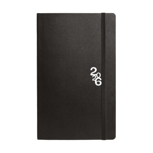 Rainbow keskenyített A5 heti határidőnapló fekete - 2026