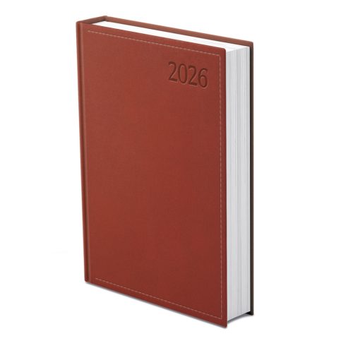 Traditional B5 napi határidőnapló bordó - 2026