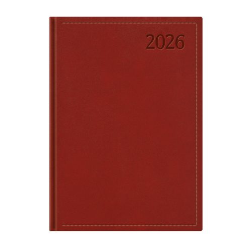 Traditional B5 napi határidőnapló bordó - 2026