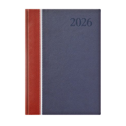 Groovy A5 napi határidőnapló bordó-fehér-kék - 2026