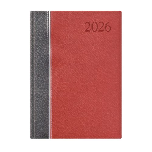 Groovy A5 napi határidőnapló antracit-ezüst-bordó - 2026