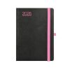 Nero A5 napi határidőnapló fekete-pink - 2026
