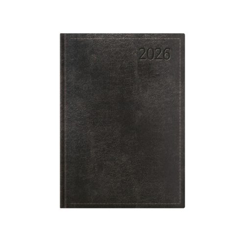 Traditional A5 napi határidőnapló fekete - 2026