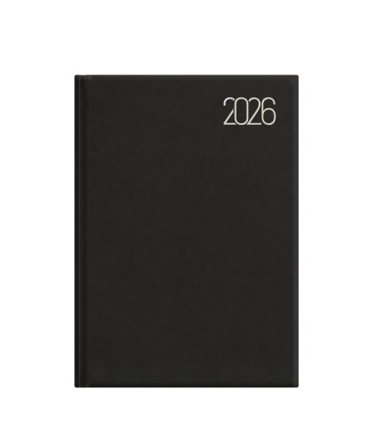 Uni A5 napi határidőnapló fekete - 2026