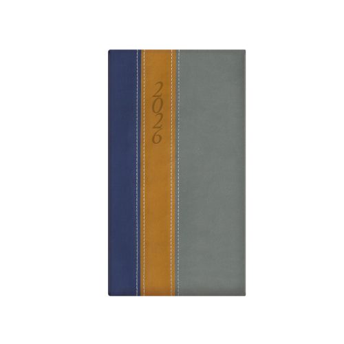 Fashion álló zsebnaptár kék-okker-szürke - 2026