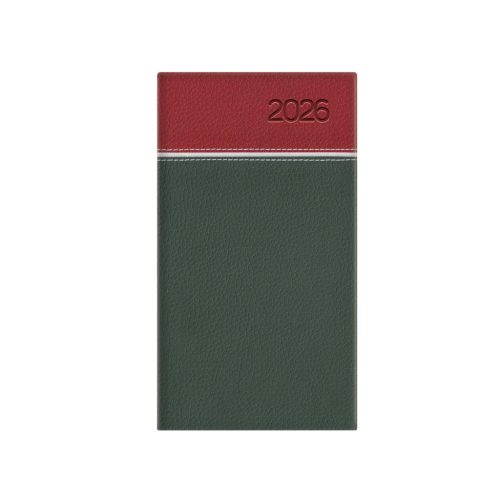 Young álló zsebnaptár bordó-fehér-zöld - 2026