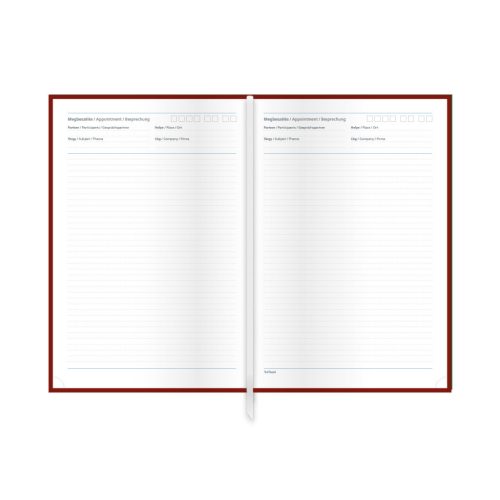 Traditional B5 tárgyalási napló fekete 