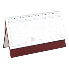 Asztali naptár bordó álló táblával - 2026