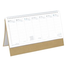 Asztali naptár bézs álló táblával - 2026