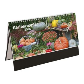 Kertész asztali naptár fekete álló táblával - 2026