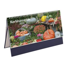 Kertész asztali naptár kék álló táblával - 2026