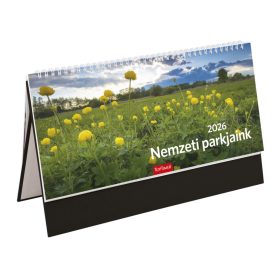   Nemzeti parkjaink asztali naptár fekete álló táblával - 2026