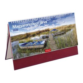   Magyarországot járva asztali naptár bordó álló táblával - 2026
