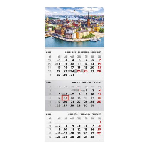 T072 Speditőrnaptár 1 tömbös, Város fejkartonnal - 2026