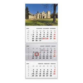   T074 Speditőrnaptár 3 tömbös, Kastély fejkartonnal - 2026
