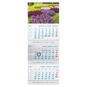 T075 Speditőrnaptár 3 tömbös, Kert fejkartonnal - 2026