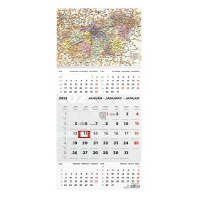   T076 Speditőrnaptár 1 tömbös, Magyarország térkép fejkartonnal - 2026