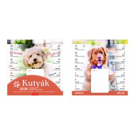 Kutyák mágneses falinaptár - 2026