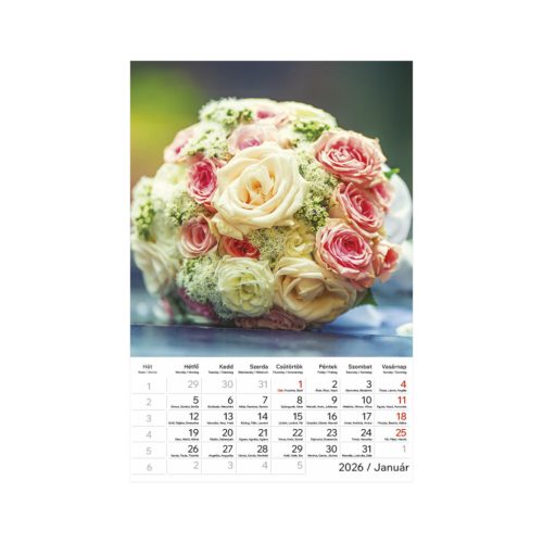 Virágcsokrok falinaptár - 2026