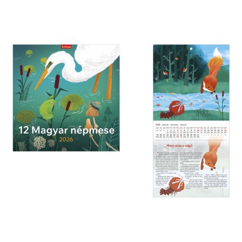 12 magyar népmese falinaptár - 2026