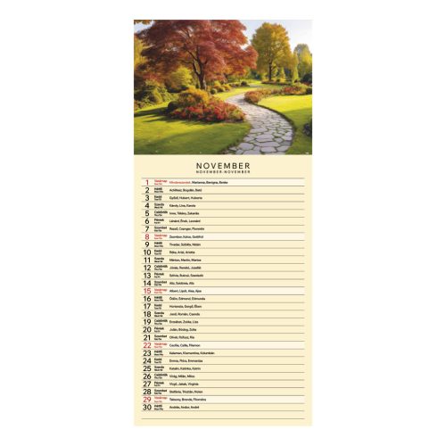 Gardens falinaptár - 2026