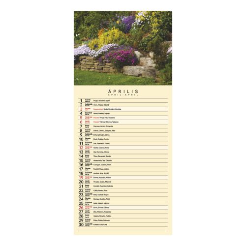 Gardens falinaptár - 2026
