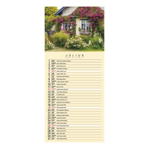 Gardens falinaptár - 2026