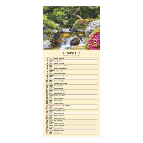 Gardens falinaptár - 2026