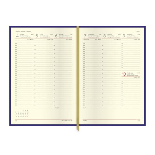 Queen B5 heti bordó határidőnapló - 2027