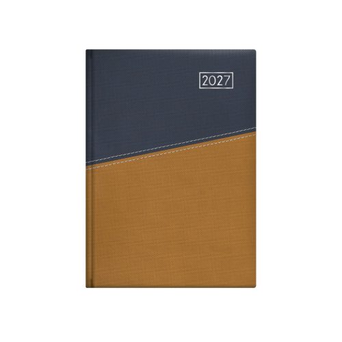 Duplex A5 napi kék-mustár határidőnapló - 2027