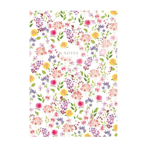 "404 Notes found" jegyzetfüzet - A5 Flowers white