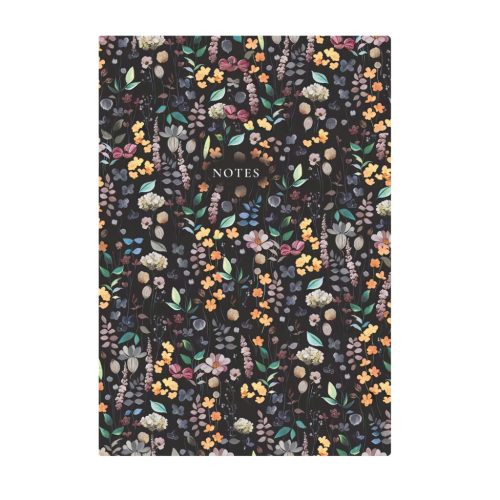 "404 Notes found" jegyzetfüzet - A5 Flowers black