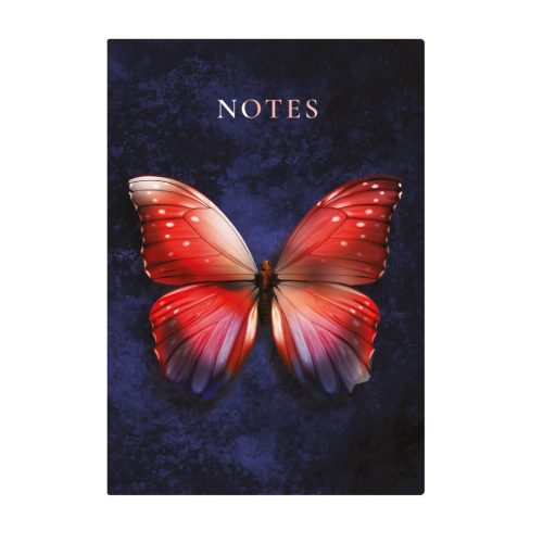 "404 Notes found" jegyzetfüzet - B5 Butterfly red