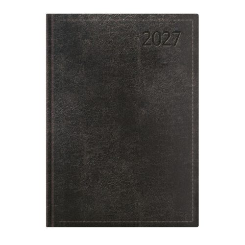 Traditional A4 heti határidőnapló fekete - 2027
