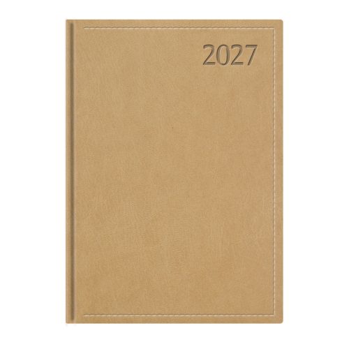 Traditional A4 heti határidőnapló bézs - 2027