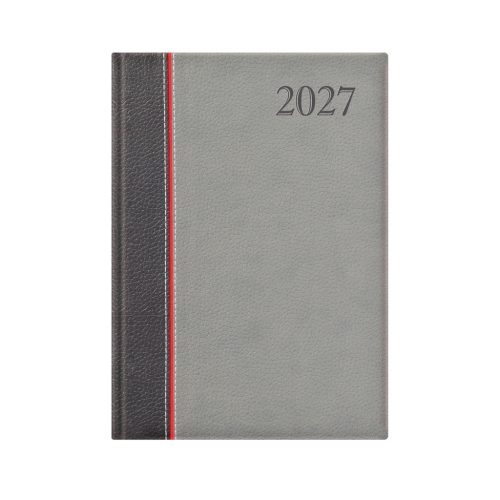 Groovy B5 heti határidőnapló antracit-piros-szürke - 2027